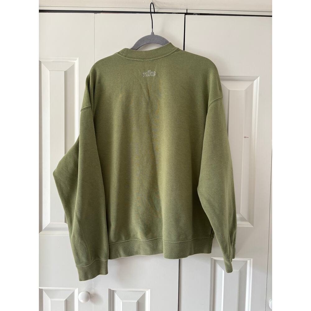 Nike Olive Green Dri-FIT Crewneck Sweatshirt M - Picture 7 of 8